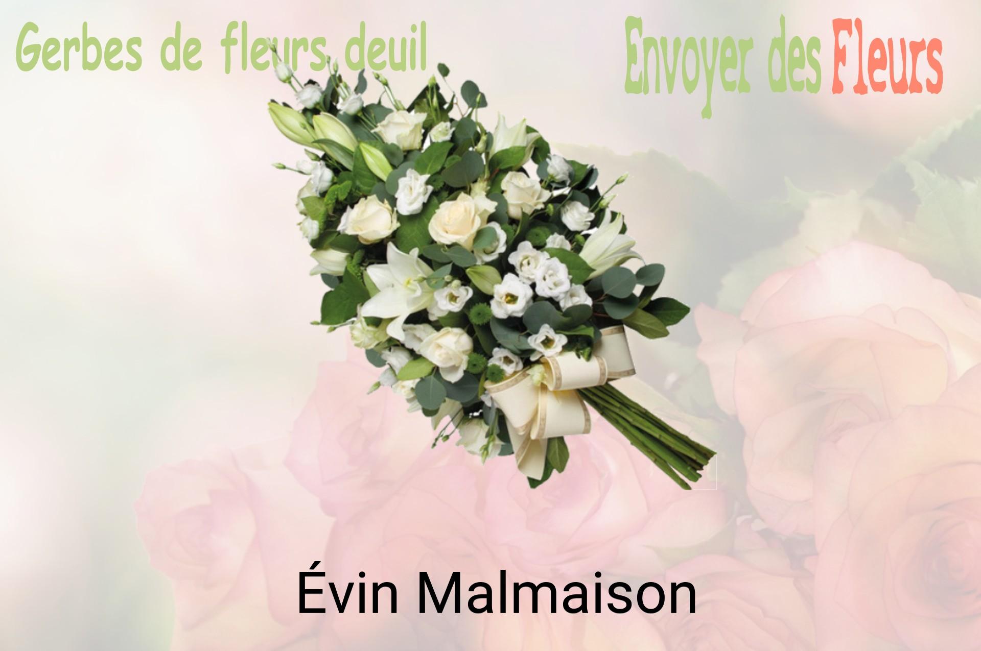 Gerbe de fleurs de deuil livrée à Évin-Malmaison